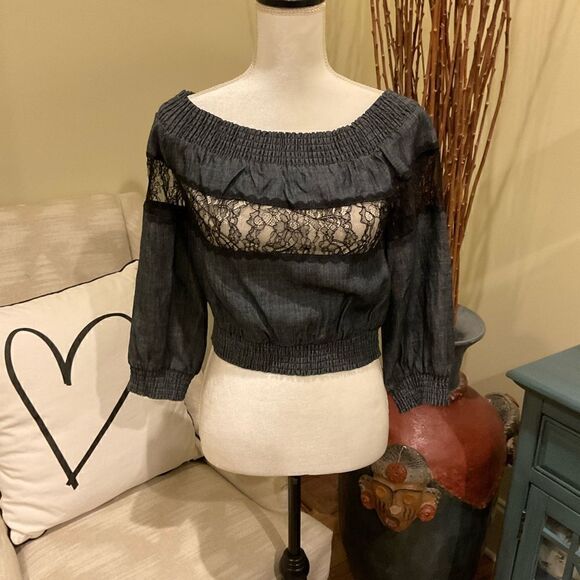 NWT Alice + Olivia Bateau Neckline Crop Top ❤️ - Picture 2 of 7